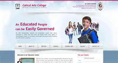 Desktop Screenshot of calicutartscollege.com